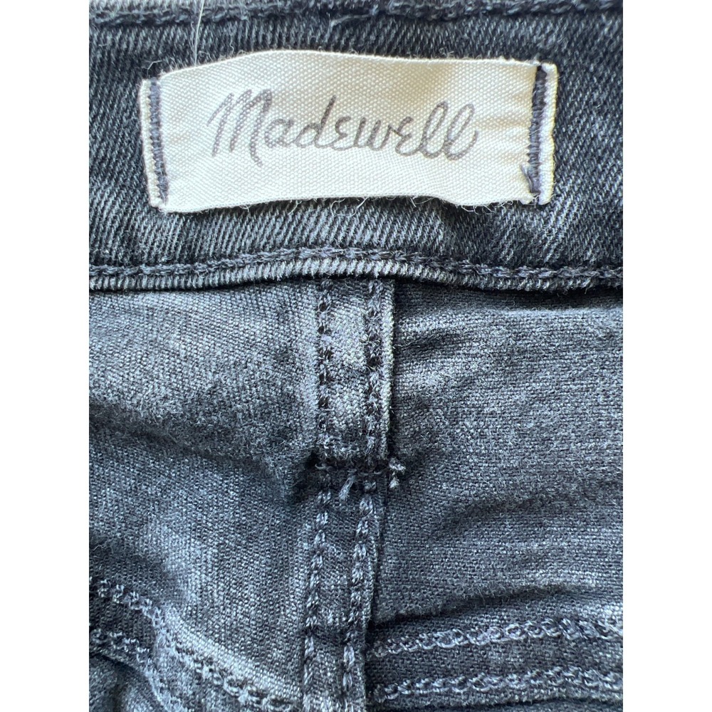 Madewell Shorts Womens 26 Faded Black Denim High Rise Cut Off Stretch Cotton - Picture 7 of 11